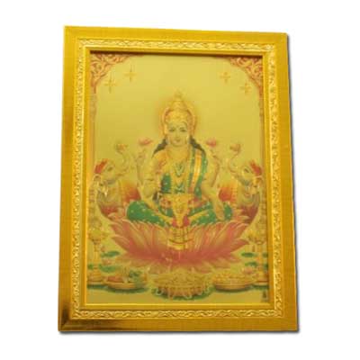 "Golden photo Frame Goddess Lakshmi -001 - Click here to View more details about this Product